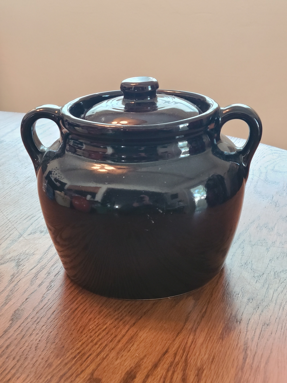Vintage Robinson Ramsbottom Stoneware Crock Bean Pot With Handles and Lid